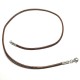 Collier cordon cuir marron fermoir argent 925 diamètre 2 mm longueur 38 cm