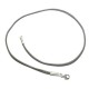 Collier cordon cuir gris sombre fermoir argent 925 longueur 50 cm