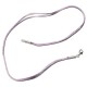 Collier cordon fil de soie mauve violet lilas fermoir argent 925 longueur 38 cm