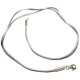 Collier cordon fil de soie argent fermoir argent 925 longueur 40 cm