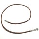 Collier cordon cuir marron fermoir argent 925 diamètre 2 mm longueur 50 cm