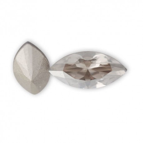 Cabochon ovale cristal Swarovski transparent 15 mm dos en pointe