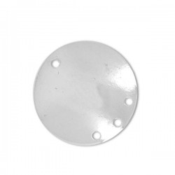 Breloque sequin bombé argent 925 3 trous à décorer intercalaire connecteur diamètre 16 mm