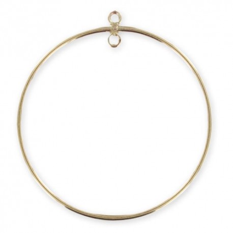 Intercalaire anneau plaqué or 14 carats 35 mm support pendentif ou boucles d'oreilles