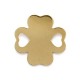 Intercalaire trèfle plaqué or 18 carats 19 mm connecteur 2 trous