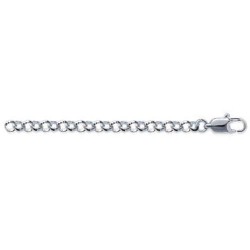 Fermoir mousqueton en Argent 925 avec chainette d'extension 6 cm