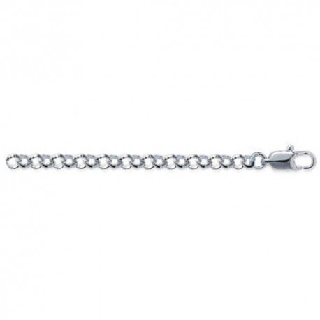 Fermoir mousqueton en Argent 925 avec chainette d'extension 6 cm