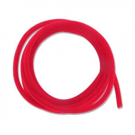 Cordon velours rouge diamètre 3 mm par 1 M pour création