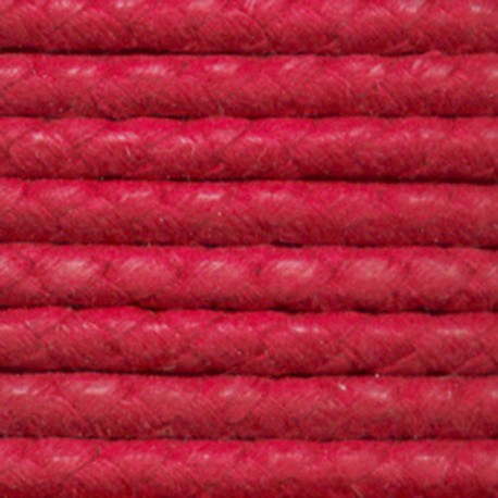 Cordon coton ciré tressé européen 3 mm rouge fil très résistant 2m50