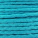 Cordon coton ciré tressé européen 2 mm bleu turquoise fil très résistant 2m50
