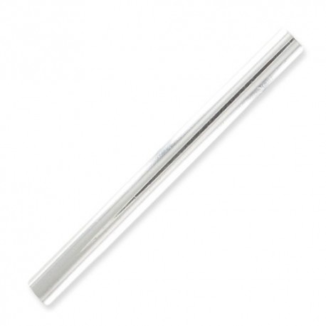 Tube droit argent 925 40 mm diamètre 4 mm