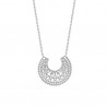 Collier tendance ethnique en argent massif 925/000 rhodié