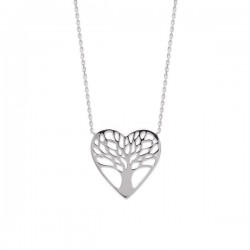 Collier arbre de vie en argent massif 925/000 rhodié