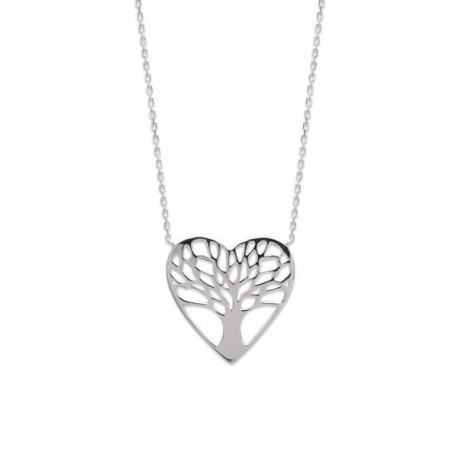 Collier arbre de vie en argent massif 925/000 rhodié