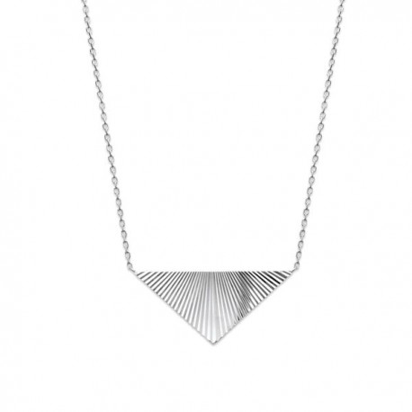 Collier triangle en argent massif 925/000 rhodié