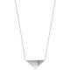 Collier triangle en argent massif 925/000 rhodié