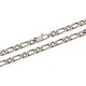 Bracelet Argent 925 vieilli maille figaro diamanté 4 mm