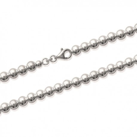 Bracelet Argent 925 maille boules 6 mm