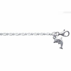 Bracelet enfant en Argent 925 avec dauphin suspendu