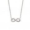 Collier infini argent massif 925/000 et zirconium 