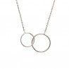 Collier Argent 925/000 anneaux entrelacés