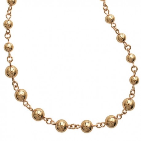 Collier maille boules en plaqué Or longueur 45 cm