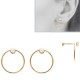 Boucles d'oreilles anneaux plaqué or 18 carats et zirconium