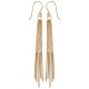 Boucles d'oreilles Plaqué Or dormeuses chainettes 85 mm