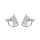 Boucles d'oreilles puces chevaux en Argent 925