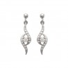 Boucles d'oreilles argent 925/000 et zirconium