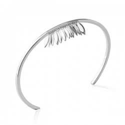 Bracelet jonc rigide en argent massif 925/000 design tendance