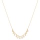 Collier en plaqué or 18 carats petits pendants gouttes