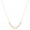 Collier en plaqué or 18 carats petits pendants gouttes