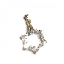 Pendentif fleur des glaciers cristal Swarovski et argent 925/000