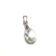 Pendentif petite goutte en cristal Swarovski et argent 925/000