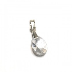 Pendentif petite goutte en cristal Swarovski et argent 925/000