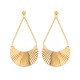 Boucles d'oreilles en plaqué or 18 carats pendants ciselés