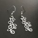 Boucles feuillage fleur arabesque en argent 925/000 bijoux nature