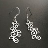 Boucles feuillage fleur arabesque en argent 925/000 bijoux nature