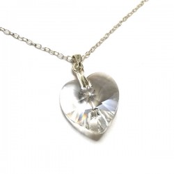 Pendentif coeur en cristal Swarovski et argent 925/000