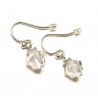 Boucles d'oreilles en argent 925/000 pendants cristal Swarovski