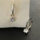 Boucles d'oreilles créoles argent 925/000 pendants petites étoiles zirconium