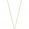 Collier en plaqué or 18 carats solitaire zirconium serti