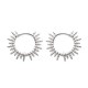 Boucles d'oreilles créoles soleil en argent massif 925/000 rhodié