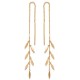 Boucles d'oreilles chainettes gouttes en plaqué or 18 carats