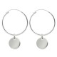 Boucles d'oreilles créoles pampilles 40 mm en Argent 925/000