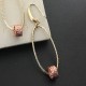 Boucles d'oreilles plaqué or pendants anneaux 2 ors