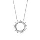 Collier soleil en argent massif 925/000 rhodié bijou tendance