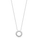 Collier soleil en argent massif 925/000 rhodié bijou tendance