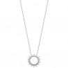 Collier soleil en argent massif 925/000 rhodié bijou tendance